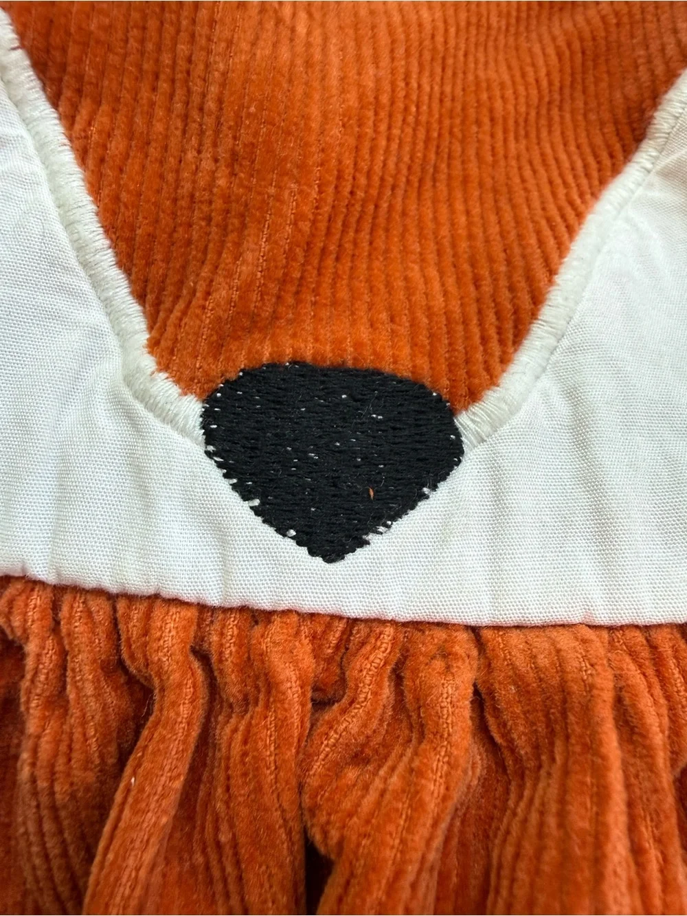 Gymboree Rust Orange Fox Applique Corduroy Dress Sz 6